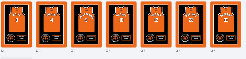 7 framed jersey prints