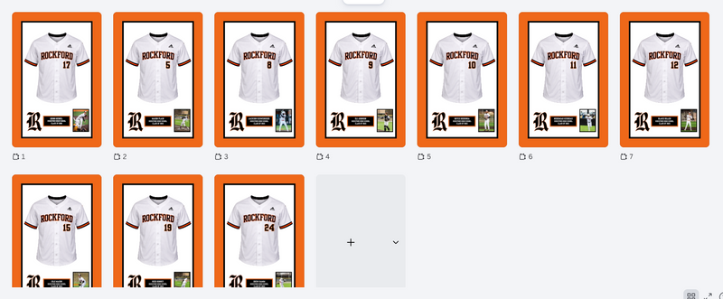 Rockford HS Varsity baseball team - 10 frames