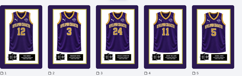 5 basketball Jersey frames 18x24
