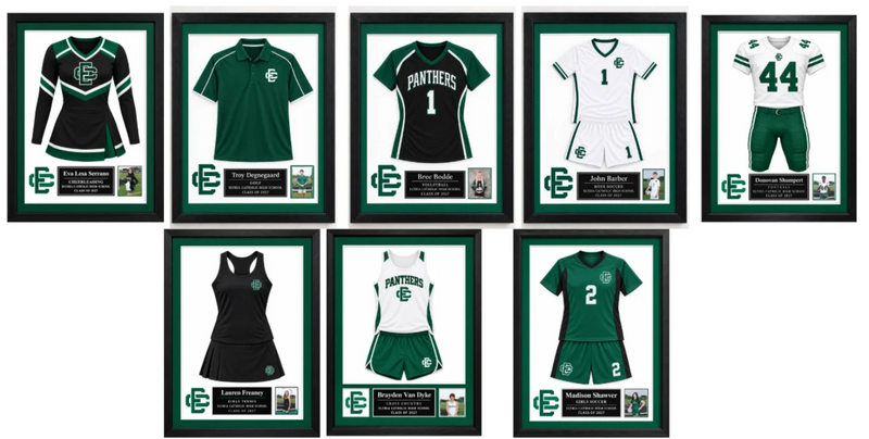 ELyria Catholic Fall 2026 18x24 Jersey Frames  QTY 52