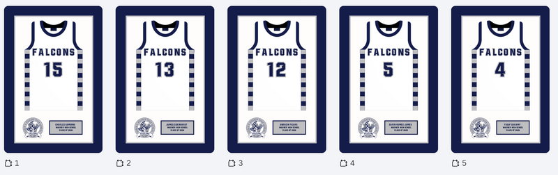 8 Wagner HS basketball frames