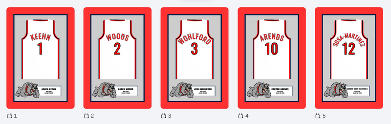 9 Framed Jerseys 18x24 Bulldogs  Class of 2026