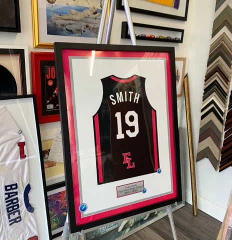 High school senior award gift idea framed jersey print 