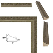 32x24 Frame Silver Baroque Ornate Picture Frame