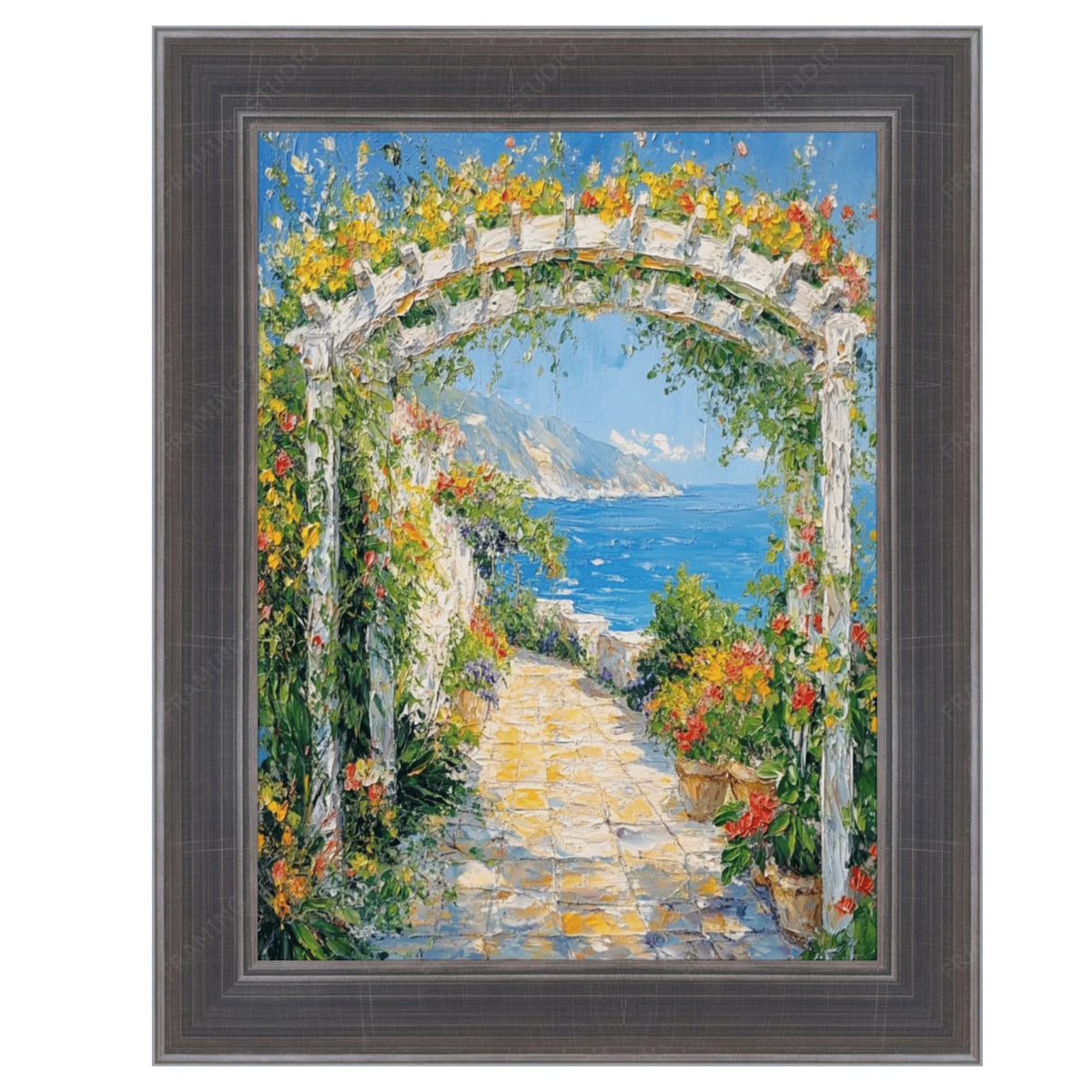 24x24 Picture Frame Silver Gunmetal Pewter Scoop