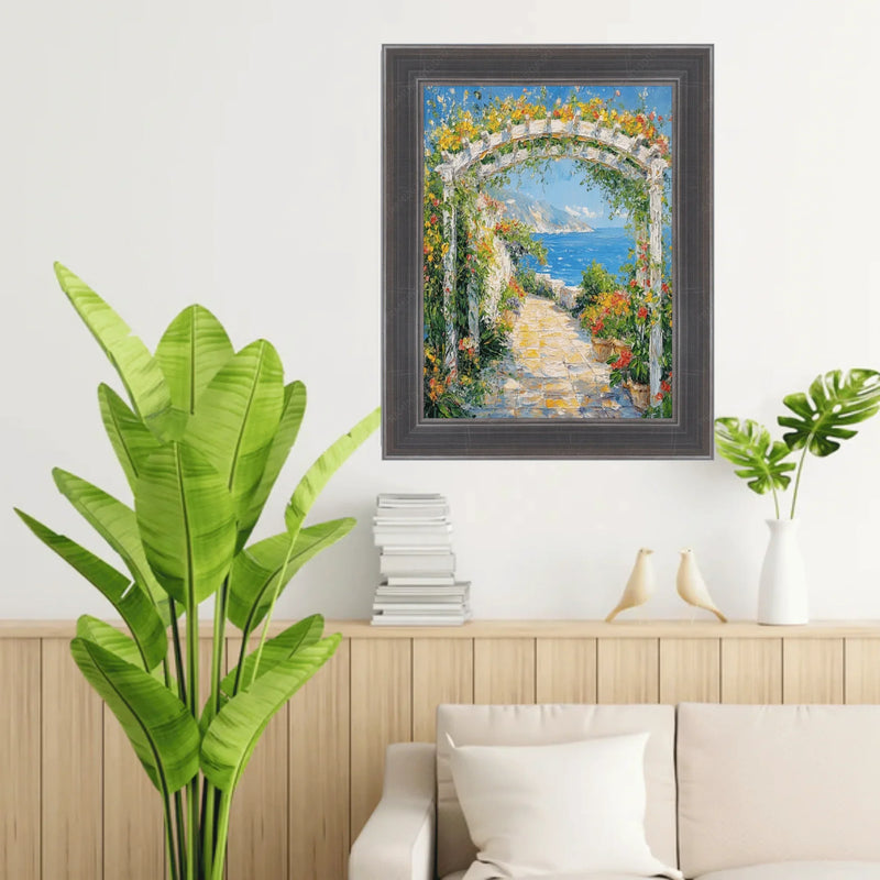 24x48 Frame Silver Gunmetal Pewter Scoop Picture Frame