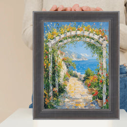 27x40 Frame Silver Gunmetal Pewter Scoop Picture Frame