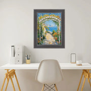 27x41 Frame Silver Gunmetal Pewter Scoop Picture Frame