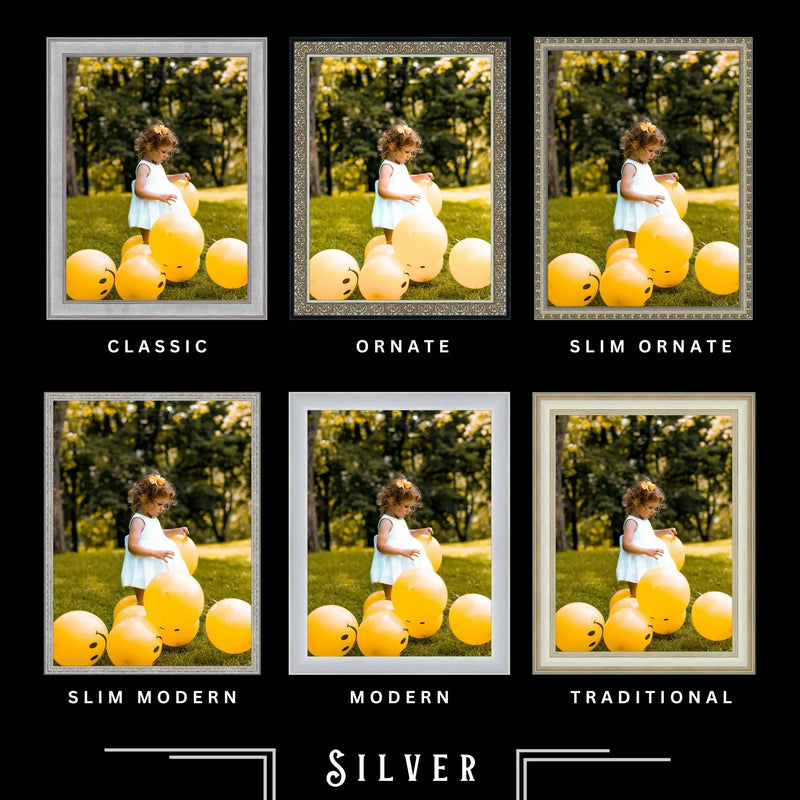 32x21 Silver Picture Frames