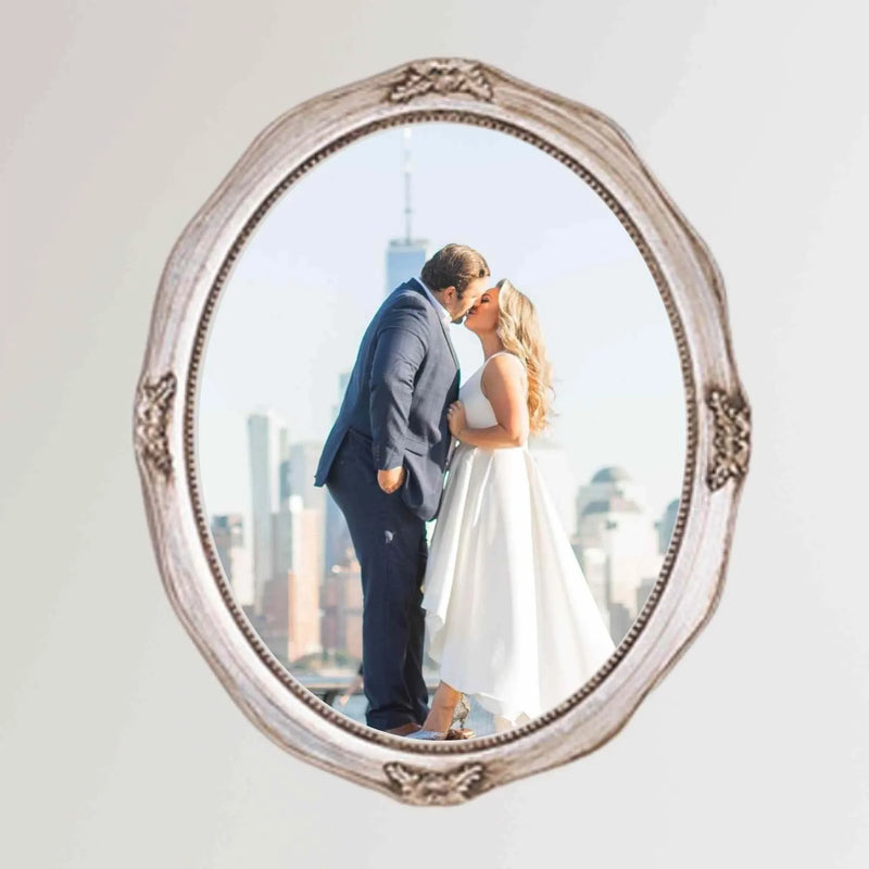 11x14 Silver Antique Oval Vintage Picture Frame