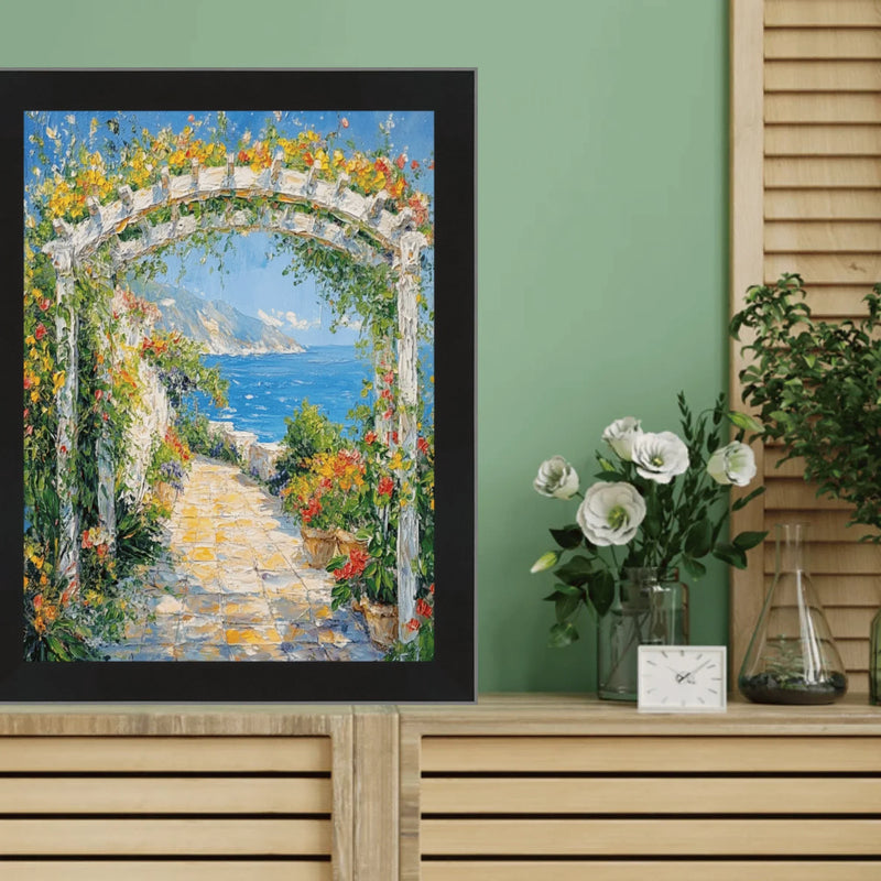 24x24 Frame Simple Flat Matte Black Wood Picture Frame