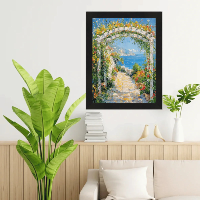 36x48 Frame Simple Flat Matte Black Wood Picture Frame