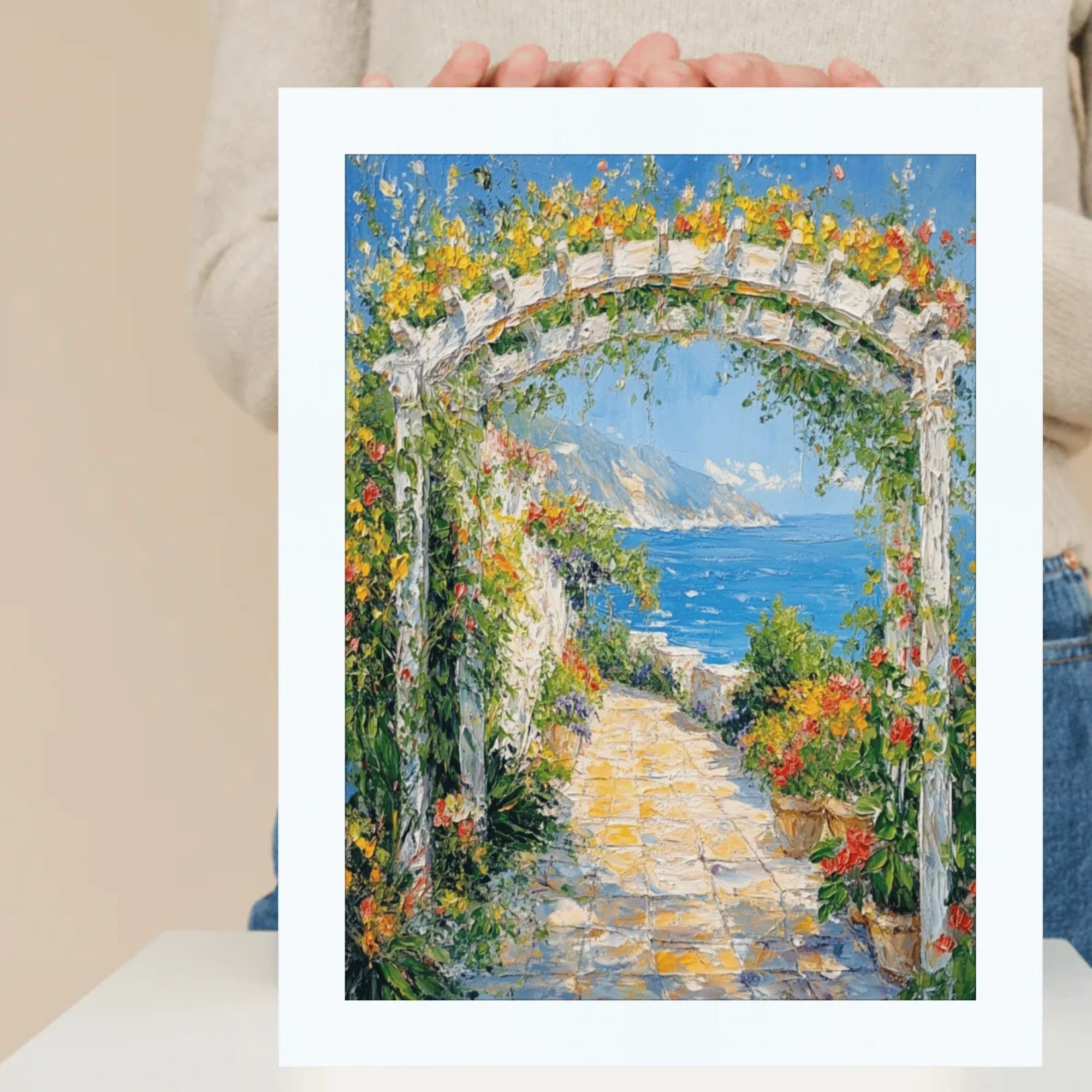 32x48 Picture Frame Simple Flat Matte White Wood