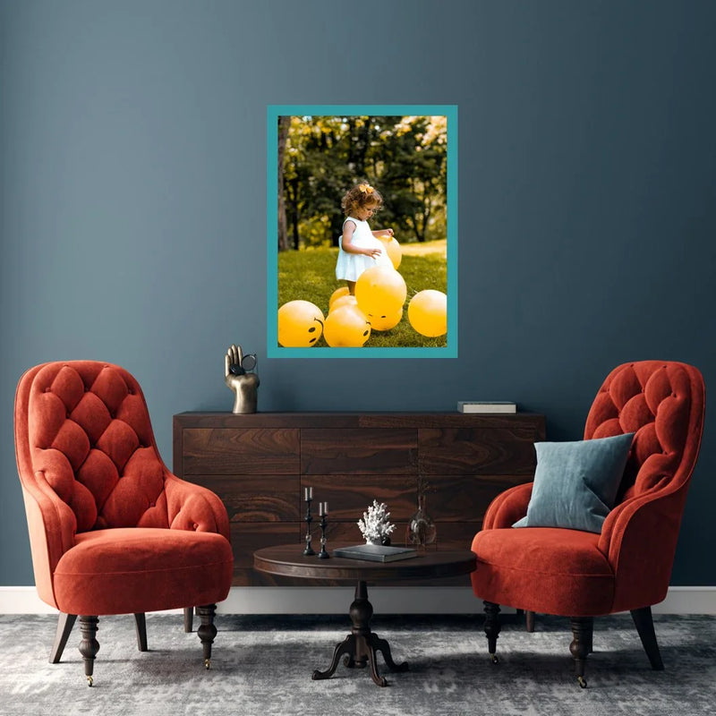 Teal Picture Frame Modern Popular Custom Size Framing