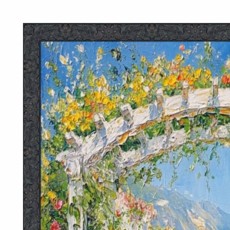 11x11 Frame Slim Black Ash Floral Picture Frame