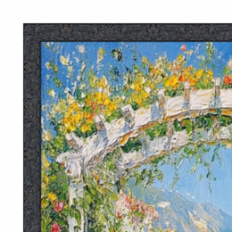 27x40 Frame Slim Black Ash Floral Picture Frame