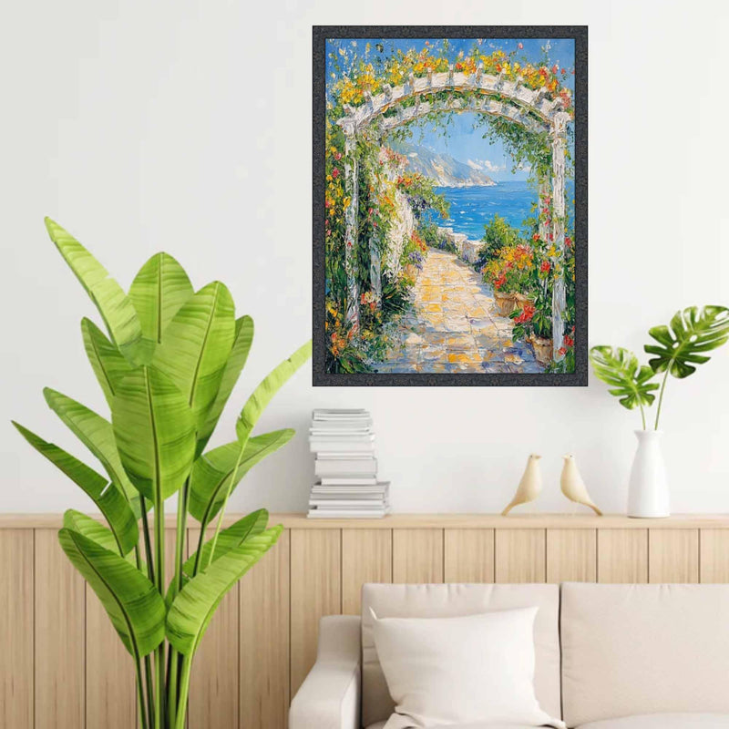 20x30 Frame Slim Black Ash Floral Picture Frame