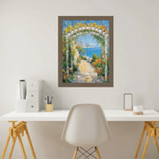 40x60 Frame Slim Cris Cross Gothic Aged Antique Silver Picture Frame