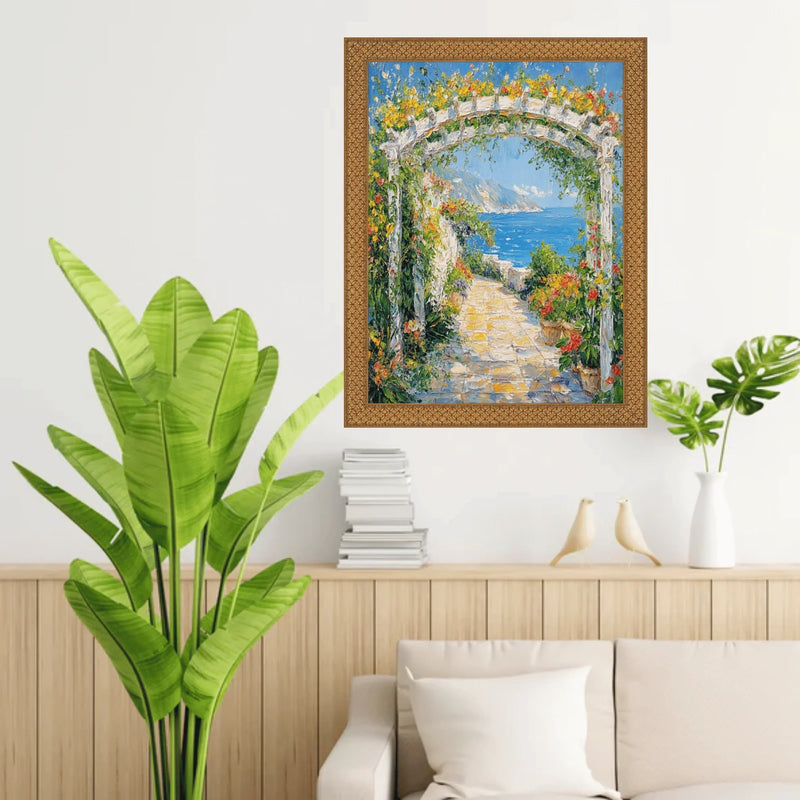 11x15 Frame Slim Cris Cross Gothic Antique Gold Picture Frame