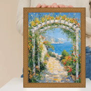 16x24 Frame Slim Cris Cross Gothic Antique Gold Picture Frame