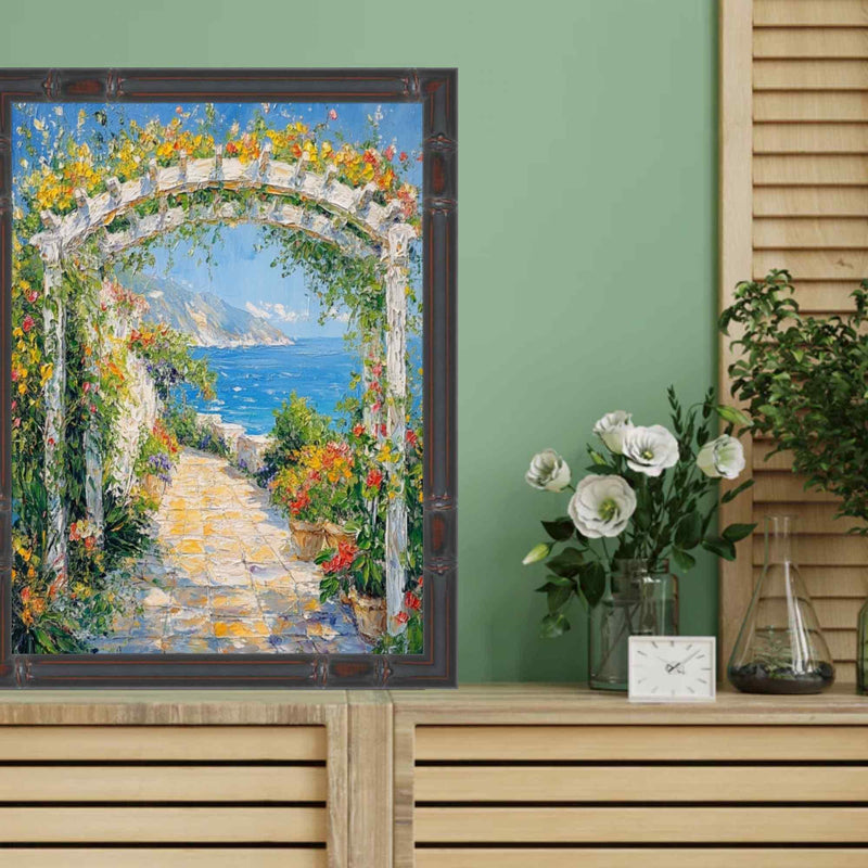 30x40 Frame Slim Dark Bamboo Wood Picture Frame Boho