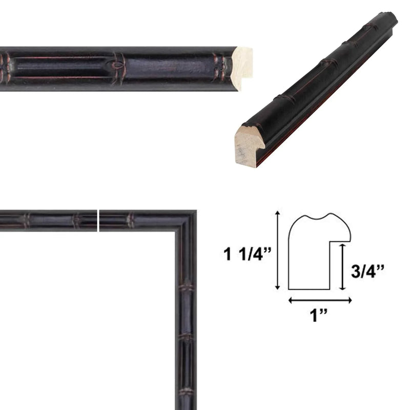 22x28 Frame Slim Dark Bamboo Wood Picture Frame Boho