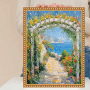 15x15 Frame Slim Gold Leaf Beaded Picture Frame