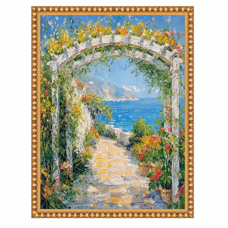 27x40 Frame Slim Gold Leaf Beaded Picture Frame