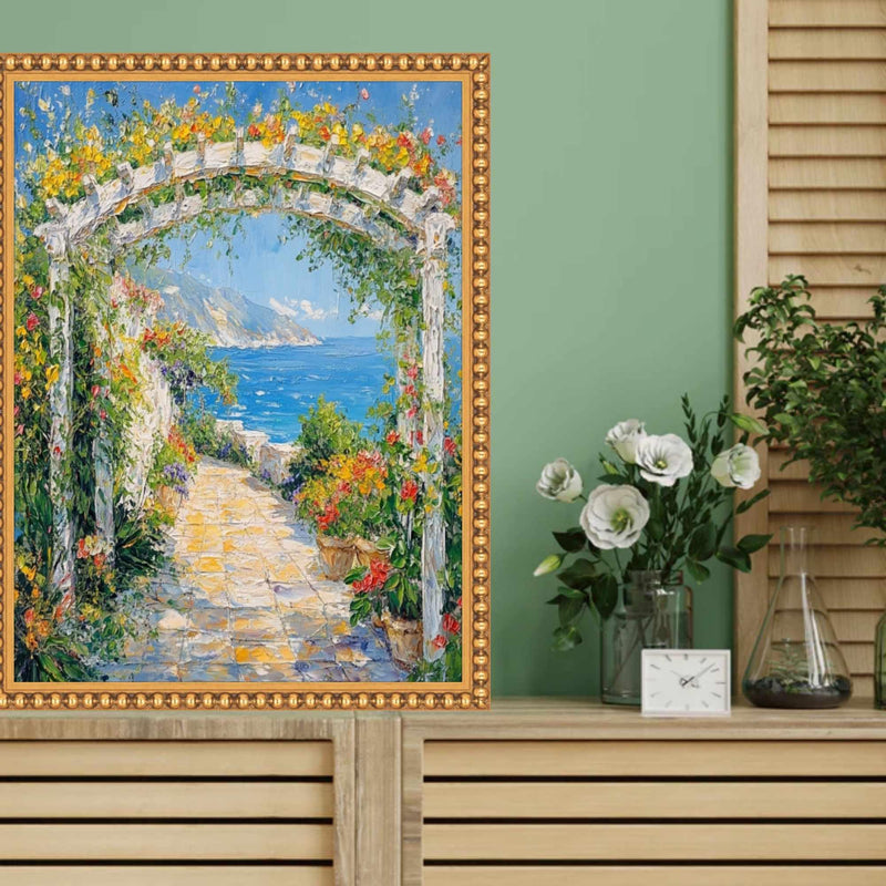 Slim Gold Leaf Beaded Picture Frame Home Office