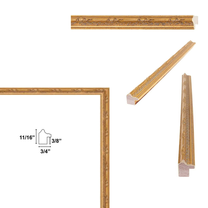 11x14 Frame Gold Leaf Design Picture Frame Deco home 