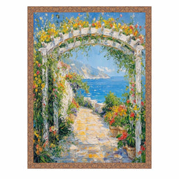 11x13 Frame Slim Gold Leaf Floral Star Picture Frame