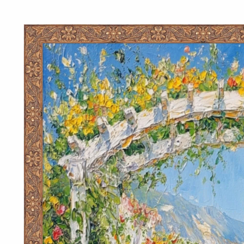 10x12 Frame Slim Gold Leaf Floral Star Picture Frame