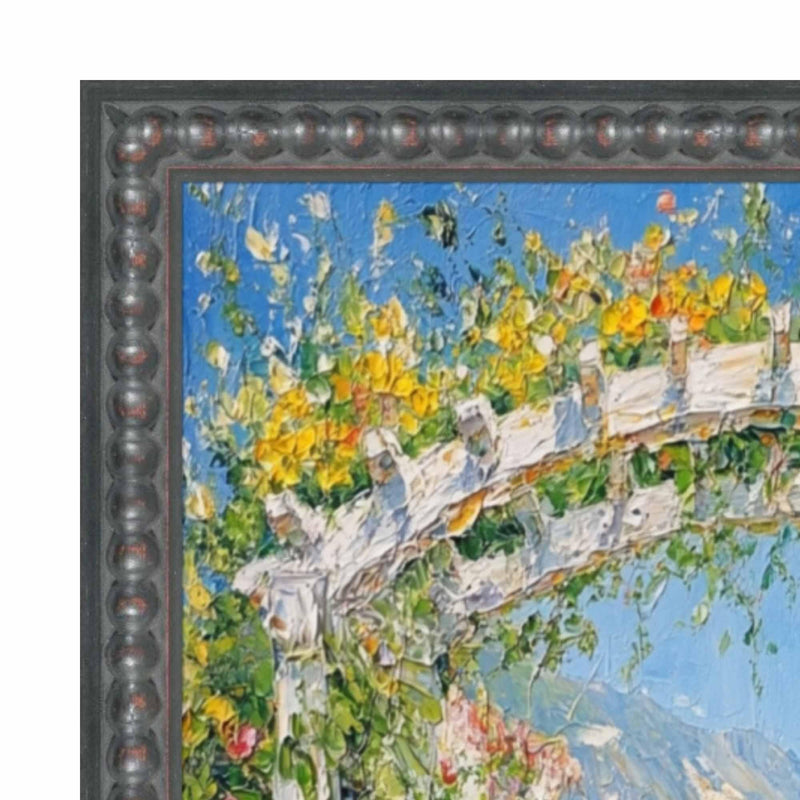 25x25 Frame Slim Gotham Black Beaded Picture Frame