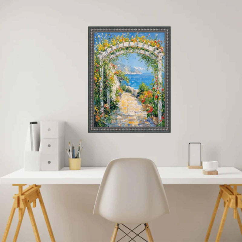 30x36 Frame Slim Gotham Black Beaded Picture Frame