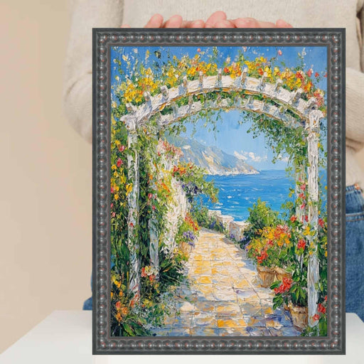 36x36 Frame Slim Gotham Black Beaded Picture Frame