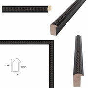 10x12 Frame Slim Gotham Black Beaded Picture Frame