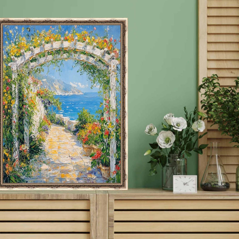 24x30 Frame Slim Silver Leaf Bead Design Picture Frame 