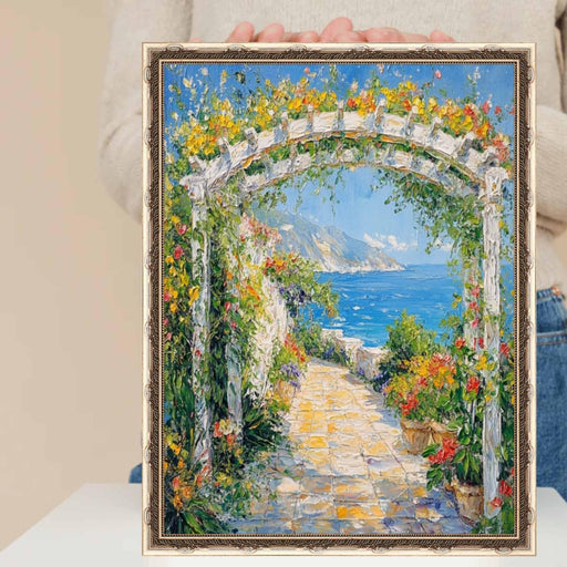 20x40 Frame Slim Silver Leaf Bead Design Picture Frame 