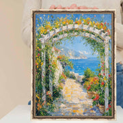 22x22 Frame Slim Silver Leaf Bead Design Picture Frame 