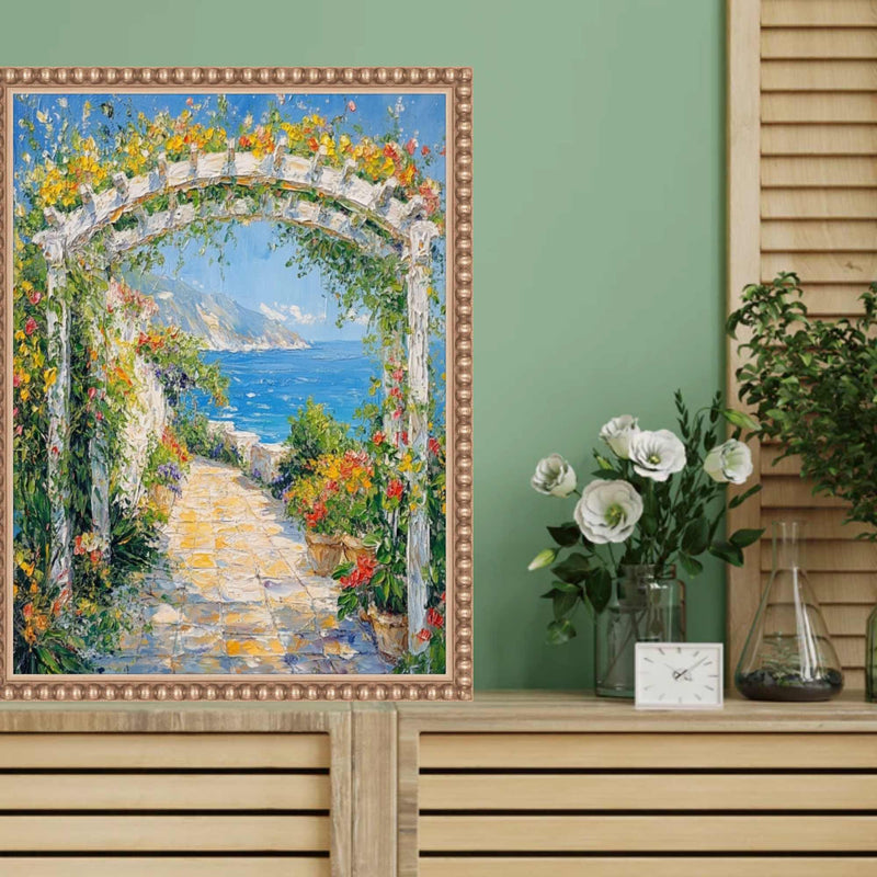 Slim Silver Leaf Beaded Picture Frame corporate office Decor