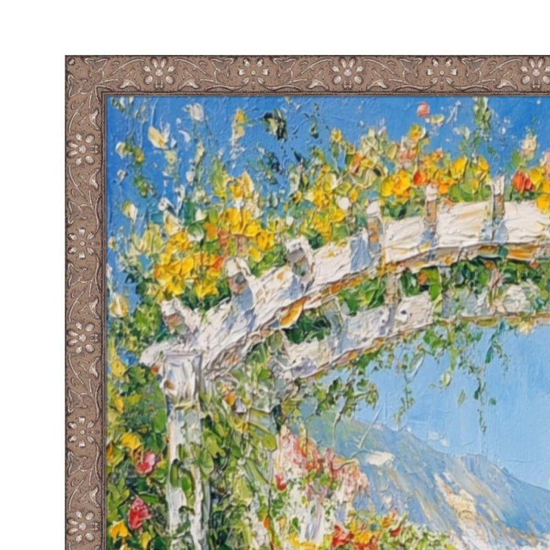 22x22 Frame Slim Silver Pewter Leaf Floral Star Picture Frame