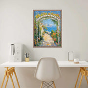 30x36 Frame Slim Silver Pewter Leaf Floral Star Picture Frame