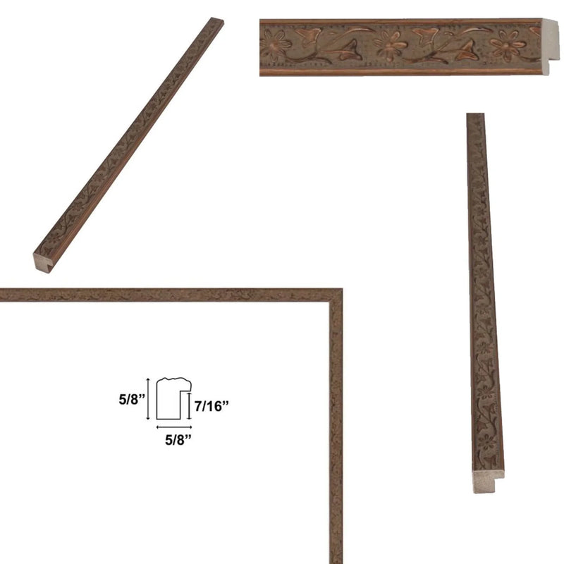 12x18 Frame Slim Silver Pewter Leaf Floral Star Picture Frame