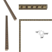 12x36 Frame Slim Silver Stars Picture Frame