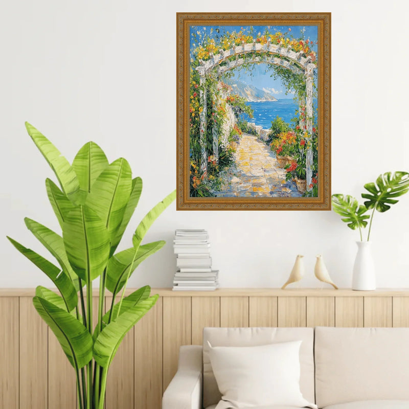 11x13 Frame Slim Vintage Antique Gold Beaded Picture Frame