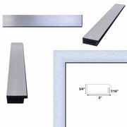 12x20 Frame Stain Steel Flat With Black Lip Picture Frame