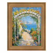 9x9 Frame Traditional Aged Gold Scoop Picture Frame