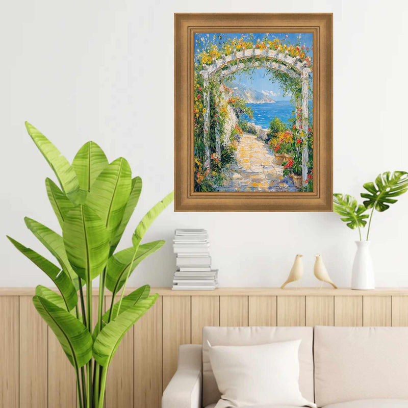 Traditional Aged Gold Scoop Picture Frame 