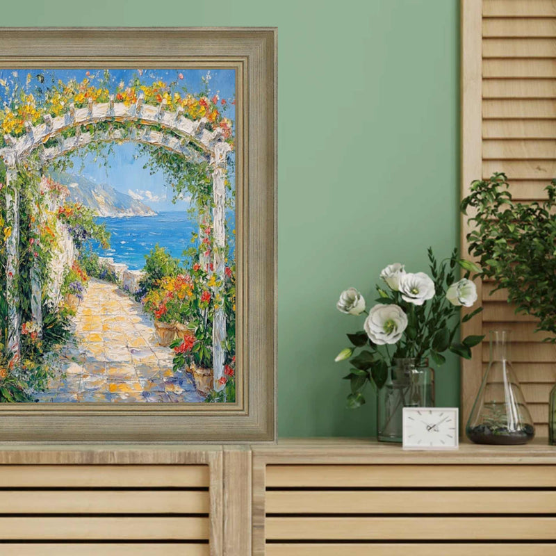 24x24 Frame Traditional Aged Silver Scoop Picture Frame