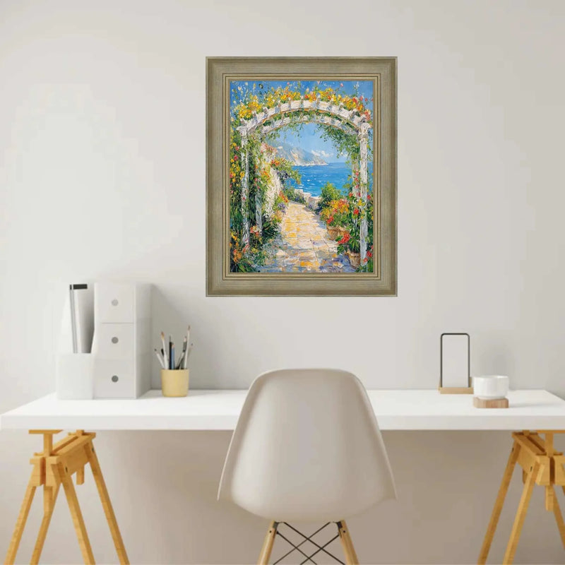 40x50 Frame Traditional Aged Silver Scoop Picture Frame